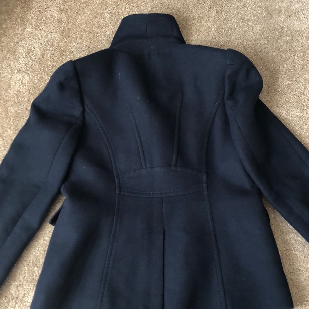 Navy blue Banana Republic pea coat - like new - Picture 4 of 5